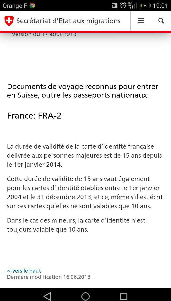 Entrer En Suisse Avec Carte Didentité Périmée Visa