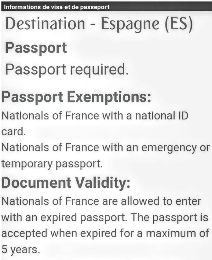 Passeport Expiré Et Départ En Avion Pour Lespagne Visa